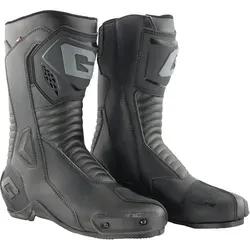 Gaerne GRT Motorrad Stiefel, schwarz, Größe 42 für Männer - Hochwertige Motorradstiefel aus strapazierfähigem Hightech-Material mit strategischer Belüftung und verstärktem Schutz für Schienbein, Knöchel, Ferse und Zehen.