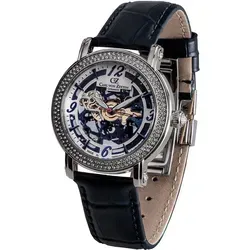 Carl von Zeyten CVZ0061BL Wolfach Automatik Damenuhr 40mm - Elegante Armbanduhr mit skelettiertem Zifferblatt - Damen-Armbanduhr mit Automatikwerk, skelettiertem Zifferblatt und edlem blauen Lederarmband. Wasserdicht bis 5 ATM, perfekt für stilbewusste Frauen.