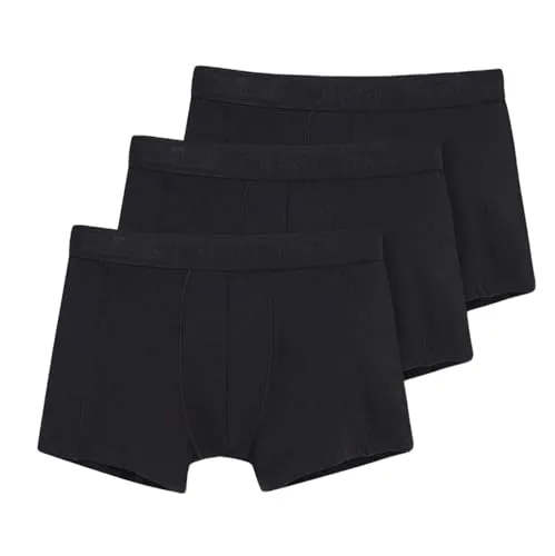 Dagi Boxershorts Herren 3er Pack, Unterhosen Männer Bequeme Baumwolle Modal Elasthan, Atmungsaktive Unterwäsche Herren Multipack, Weiche Gummiband Retroshorts, Weiß & Schwarz Option, S | 3xl - Schwarz