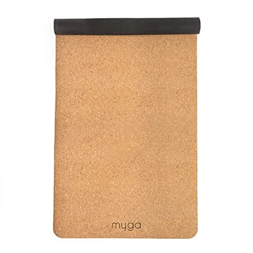 Myga XL Kork Yogamatte | 200 cm x 70 cm | Rutschfest, Wäremeregulierend & Leicht zu Tragen – 6 mm Dicke | Ideal für Yoga, Pilates, Meditation & Fitnessübungen | Naturkork