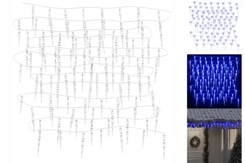 vidaXL Eiszapfen-Lichterkette 200 LEDs Blau 20 m in blau von vidaXL
