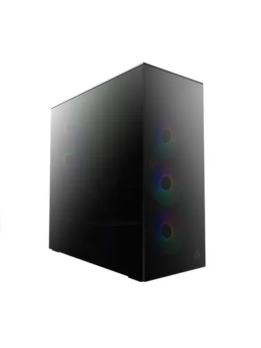 ARCTIC Xtender VG Mirror Black E-ATX Gaming Gehäuse - E-ATX Gaming Gehäuse mit stylischem Seitenfenster und 5 ARGB-Lüftern, ideal für leistungsstarke Builds und optimale Kühlung.