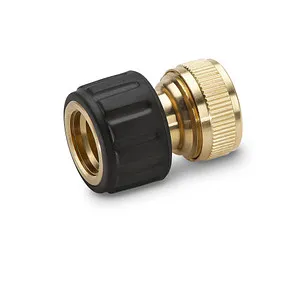 Kärcher Schlauchverbinder Messing für 13mm und 15mm Schlauch - Garten- und Grünflächenpflege: Hochwertige Messing-Schlauchkupplung für 1/2 Zoll und 5/8 Zoll Schläuche, ermöglicht schnellen und bequemen Schlauchanschluss.