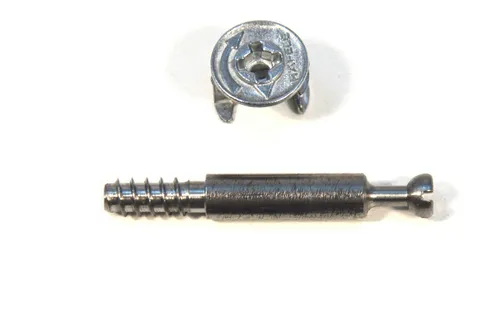 Exzenterbolzen 34mm S100 für Bohrloch-Ø5mm + Exzenterverbinder Minifix 15