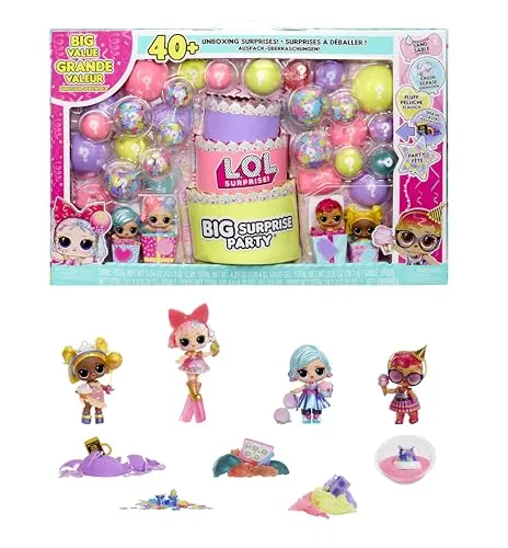 L.O.L. Surprise! Big Surprise Party - 4 Sammlerpuppen und über 40 Überraschungen, ultimatives Mega-Auspackerlebnis mit 5 einzigartigen Methoden