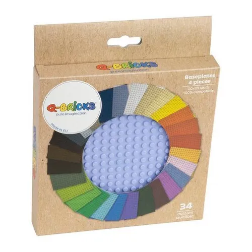Q-Bricks - Basis Platte 20 x 20 Kartonbox 4 Stück - Farbe Lavender