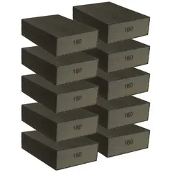 10er Pack Schleifschwamm sehrfein Korn 180