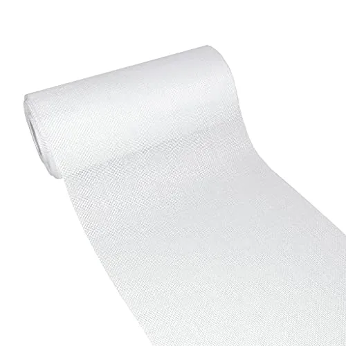 Deko AS Tischläufer Shabby Chic weiß 20cm 25m - Tischläufer im Shabby-Chic-Stil, 20cm x 25m, ideal für festliche Anlässe. Strapazierfähig und leicht zuschneidbar, bringt er rustikale Eleganz auf jeden Tisch.