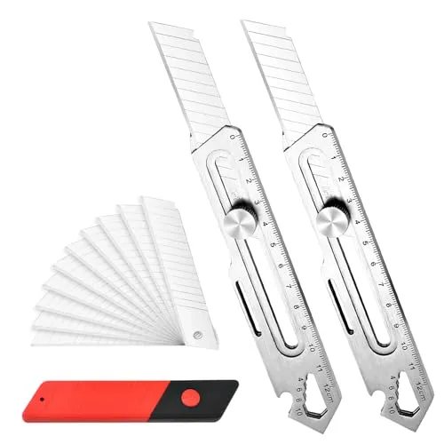 Stück Cuttermesser Profi, 8 in 1 Edelstahl Universalmesser 2