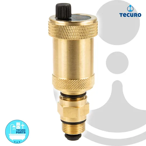 tecuro Schnellentlüfter, automatisch - mit Absperrventil 3/8 Zoll (DN 10)