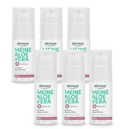 alkmene 6x Aloe Vera Gesichtsfluid mit Hyaluron 50 ml