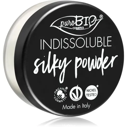 puroBIO Cosmetics Indissouble loser, mattierender Puder Farbton 01 Translucent 8 g