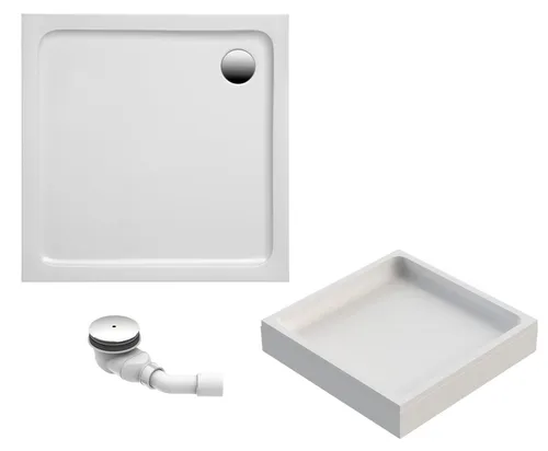 Schulte Duschwanne Modell A 90x90 cm - Whirlpool-Badewannen aus hochwertigem Sanitäracryl, pflegeleicht und alterungsbeständig, ideal für jedes Badezimmerlayout.