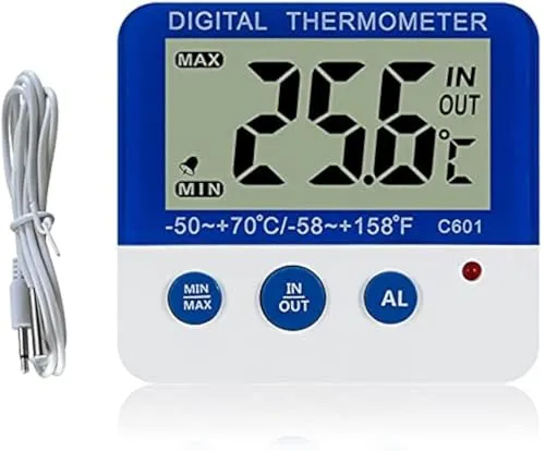 Digitales Kühlschrankthermometer mit Alarm und Magnet