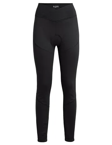 Vaude Posta Warm Tights Damen Bikehose - Schwarz - Größe 42 - Fahrradbekleidung für kühle Tage, bietet optimale Wärme und Komfort beim Radfahren.