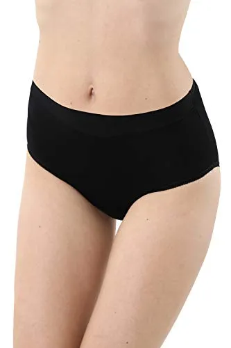 Albert Kreuz 3er-Pack Damen Taillenslip Baumwolle Elastan schwarz Größe XL (42-44)