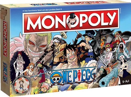 Winning Moves Monopoly One Piece - Brettspiel für Anime-Fans ab 12 Jahren mit exklusiven Figuren und einzigartigen Spielkarten