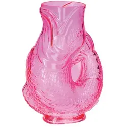 Giftcompany Dekovase Fischvase Jacquard Pink (24cm) - Dekovase in einzigartiger Fischform, ideal für kreative Blumendekorationen und ein Blickfang in jedem Raum.