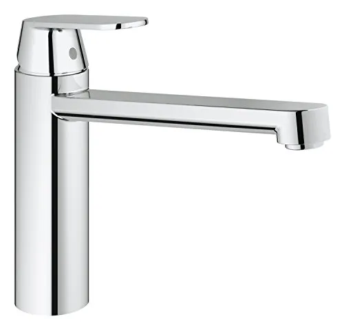 GROHE Eurosmart Cosmopolitan - Einhand-Spültischbatterie (mittelhoher Auslauf, schwenkbarer Rohrauslauf, flexible Anschlussschläuche) Chrom, 30194000