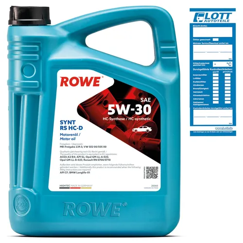 ROWE HIGHTEC SYNT RS HC-D SAE 5W-30 Motoröl 5L
