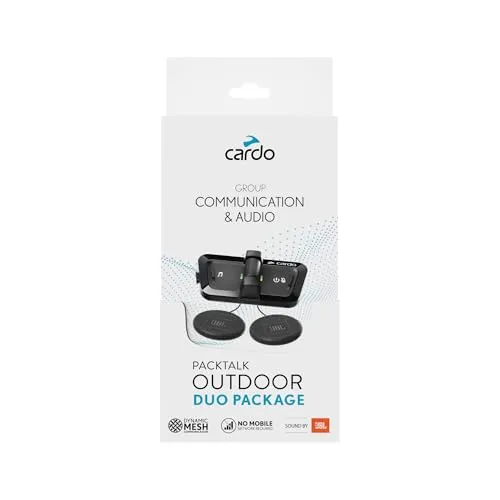 Cardo Packtalk Outdoor Duo Bluetooth Kommunikationsgerät - Neu & OVP, -20% - Headsets, hochwertiges Bluetooth Kommunikationsgerät mit fortschrittlicher Konnektivität für nahtlose Kommunikation im Freien.
