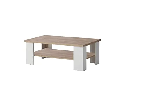 FORTE Elara Couchtisch - Beistelltisch für Wohnzimmer - Stylischer Couchtisch aus Holzwerkstoff mit pflegeleichter Oberfläche, belastbar bis 20 kg. Ideal für modernes Wohnen mit praktischem Ablagefach.