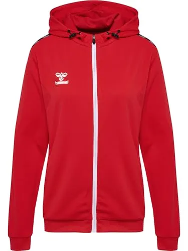 hummel Damen Hmlauthentic Pl Zip Hoodie - Sportlicher Sweatshirt für Damen - Funktionsjacke mit Zipper Garage und praktischer Zipper-Tasche, ideal für aktive Frauen, die Wert auf Stil und Funktion legen.