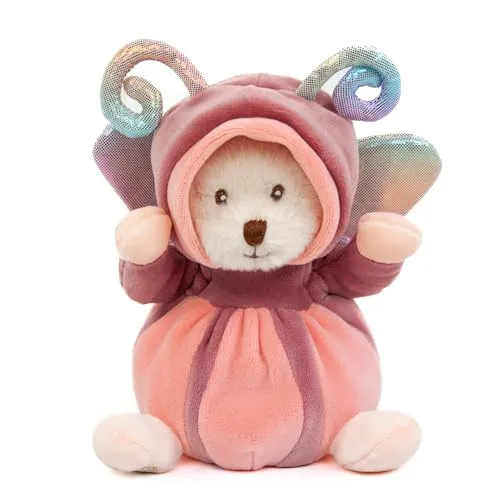 Bukowski Ziggy Schmetterling rosa 15cm Plüschteddybär - Stofftiere & Teddybären, kuschelweicher Plüschbär mit niedlichem Schmetterlingkostüm, handwaschbar bis 30°C, perfekt für Kinder und Sammler.