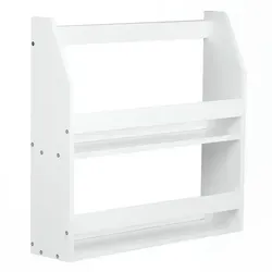 Homestyle4u 1996 Wandregal Weiß - Bücherregal aus Kiefernholz mit 2 Ablagefächern, ideal für Wohnzimmer, Küche oder Flur. Schweberegal für mehr Stauraum und stilvolle Dekoration.