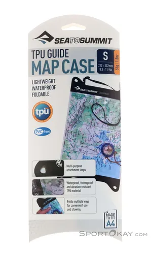Sea to Summit Guide TPU Kartentasche Größe S, schwarz - Wasserdichte und transparente Kartentasche, ideal für Radtrips und Outdoor-Abenteuer, schützt Ihre Karten zuverlässig.