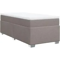 vidaXL Boxspringbett mit Matratze Taupe 90x190 cm - Hochwertiges Boxspringbett mit Taschenfederkernmatratze für maximalen Schlafkomfort. Der abnehmbare Bezug der Matratzenauflage erleichtert die Pflege und sorgt für Hygiene.