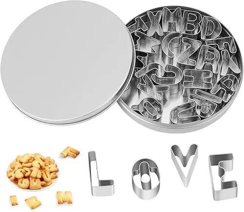 Ausstechformen, Alphabets, Buchstaben, Fondant, Cookie, DIY aus Kunststoff, Symbol, Backform, Edelstahl, Alphabet, Kekse, Küche, Gadget, Backzubehör, Set