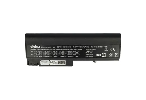 vhbw Akku passend für HP EliteBook 8440W, 8440p, 6930p Notebook, Netbook Laptop-Akku Akku Li-Ion 6600 mAh (10,8 V), Leistungsfähiger Austausch-Akku für Notebook, Wiederaufladbar, Jede