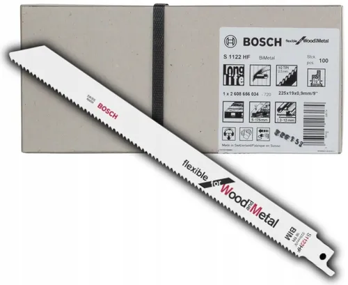 Bosch Säbelsägeblatt S 1122 HF, 25er-Pack für Holz und Metall