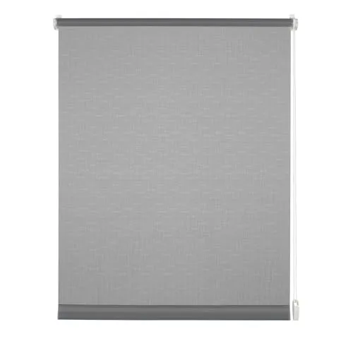 GARDINIA Rollo ohne Bohren - Hellgrau, 90 x 210 cm - Seitenzug-Rollo mit einfacher Montage ohne Bohren, blickdicht und lichtdurchlässig, idealer Sicht- und Blendschutz für Fenster mit Klemm- oder Klebeoption.