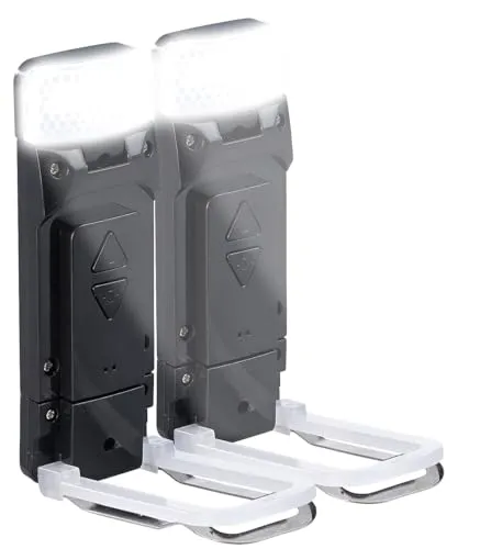 PEARL Leseleuchte: 2er-Set Akku-LED-Leselampen, Clip, 3 Weiß-Stufen(CCT), dimmbar,schwarz (Leselampe fürs Bett, Leseleuchte Buch, Tischleuchte Batterie)