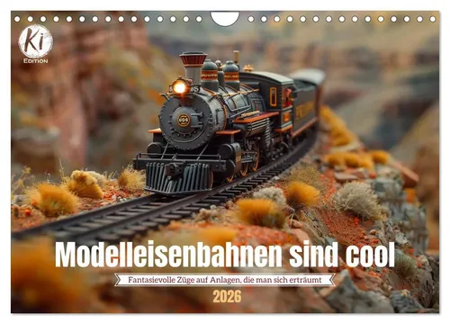 Kerstin Waurick | Modelleisenbahnen sind cool - Wandkalender 2026 - Kalender für Modelleisenbahn-Fans mit 14 Seiten voller faszinierender Motive und kreativen Designs, ideal für Technik- und Freizeitliebhaber.