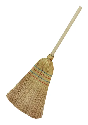 Floraworld Reisstrohbesen 4-Naht mit Stiel 135 cm - 10686 in braun von Floraworld