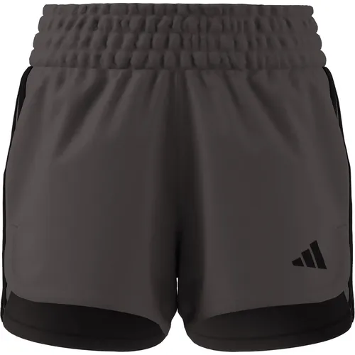 adidas Damen Pacer High Rise 5'' Shorts (Größe L, grau) - Funktionelle Damen Shorts für optimale Bewegungsfreiheit und Komfort beim Training. Ideal für Sport und Freizeit.