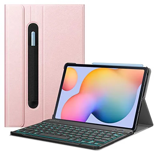 Fintie Beleuchtete Tastatur Hülle für Samsung Galaxy Tab S6 Lite 10,4 Zoll 2024/2022/2020