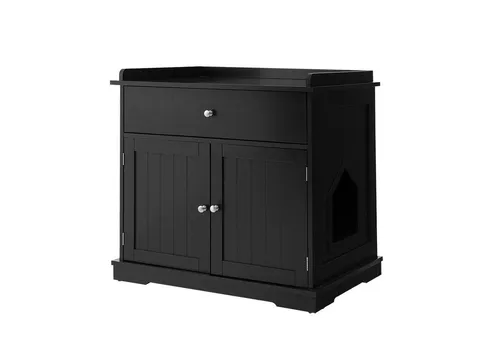 COSTWAY 3-in-1 Katzenschrank mit Schublade & Tür