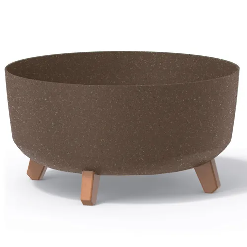 Blumentopf Blumenkübel mit Füßen Blumenkasten Pflanzschale rund 38 cm kaffee