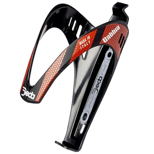 Deda Elementi GABBIA Flaschenhalter für Fahrrad Unisex Erwachsene, Rot/Schwarz