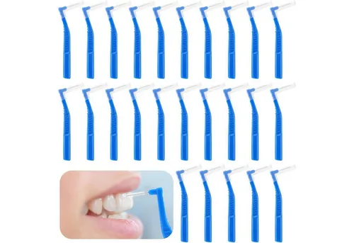 LuxusKollektion Interdentalbürsten 25 Stück Interdentalbürsten 0,7mm L-Förmige Zahnzwischenraumbürsten