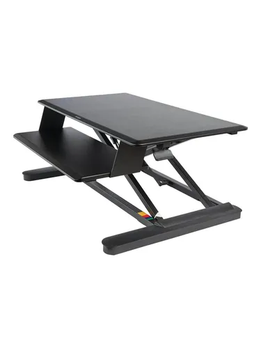 Kensington Monitorständer SmartFit Sitz-\/Stehtisch schwarz - Arbeitsplatzorganisation mit Höhenverstellung, ideal zur Vermeidung von Nackenverspannungen und für eine ergonomische Bildschirmhöhe.