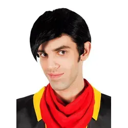 Maskworld Kostüm-Perücke Lucky Luke Perücke in schwarz von MASKWORLD