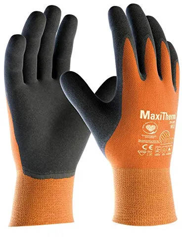 MaxiTherm 30-201 Kälteschutz-Arbeitshandschuhe, Handinnenflächen beschichtet, Größe 9 / L, Orange