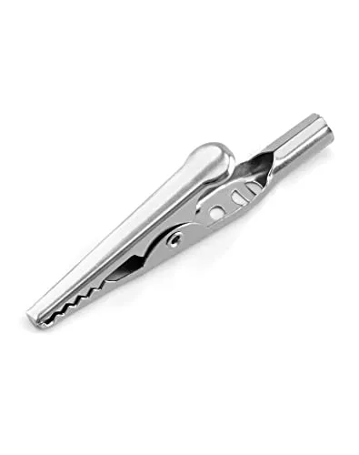 QWORK® 200 Stück Krokodilklemmen aus Metall, Elektrische Testklemmen Abgreifklemmen für Labor und Elektrotestarbeiten, Länge 50mm