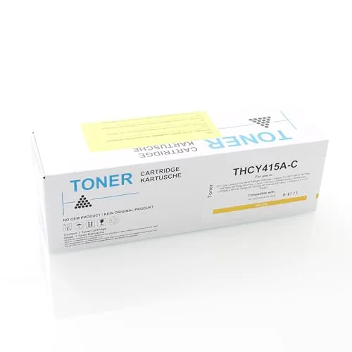 ABC Kompatibler Toner für HP 415A W2032A Gelb - Hochwertiger alternativer Toner für HP 415A W2032A Gelb, ideal für gestochen scharfe Ausdrucke und zuverlässige Leistung im Büroalltag. Kompatibel mit Color LaserJet Pro M454 und M479 Serien.