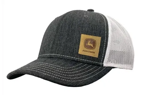 Produktbild AUCUN, Schwarze Kappe mit weißem Netzgewebe hinten und JOHN DEERE-Aufnäher, ,...